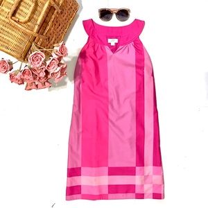 SOLD. Ann Taylor Pink Color Block Sleeveless Dress